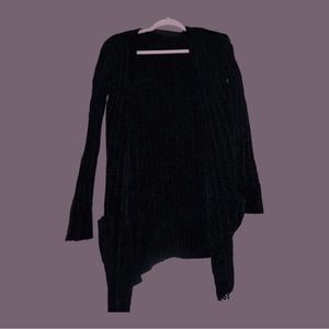 Dual Pockets Open Front Cardigan